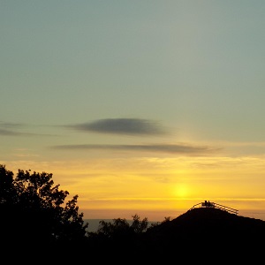 coucher de soleil dans la nature