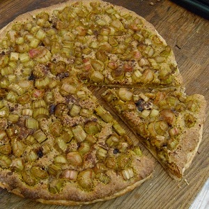 tarte à la rhubarbe croustillante