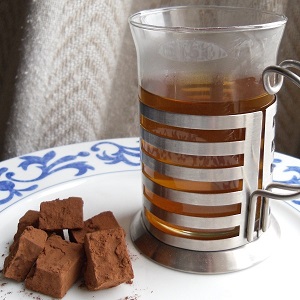 truffes au chocolat avec tisane